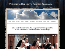 Tablet Screenshot of ourladyspromise.org